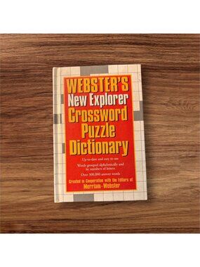 Vintage Websters New Explorer Crossword Puzzle Dictionary 1999 Copyright EUC